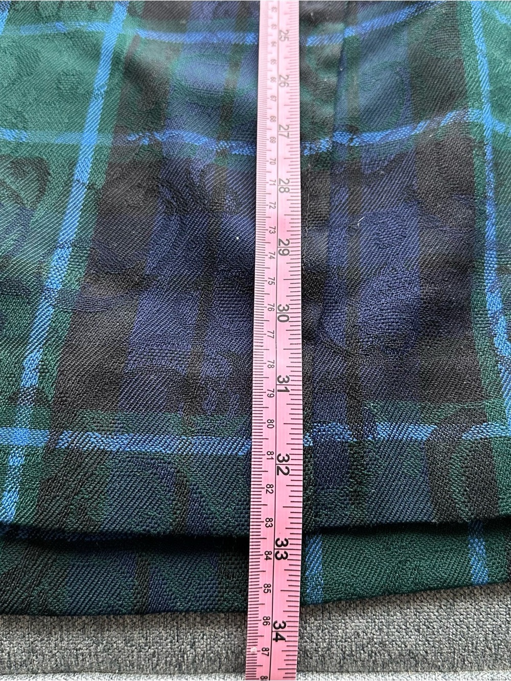 Pendleton Classic Green and Blue Plaid Pencil Skirt 100% New Wool Size 6 - Picture 5 of 6